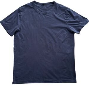 Lululemon Organic Cotton Heather Blue Men's Short Sleeve Tee Shirt Size Large